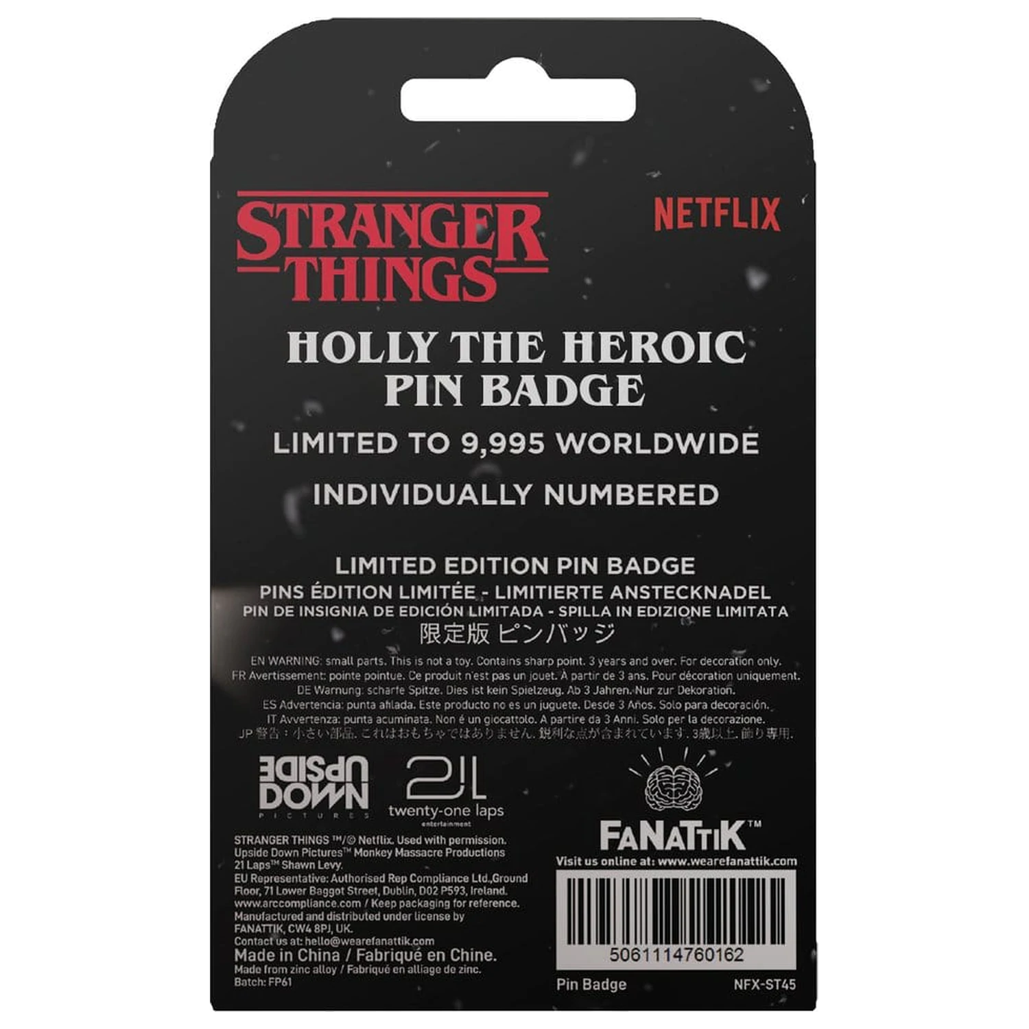 Stranger Things Pin Badge Holly The Heroic Limitovaná edice fotografii produktu