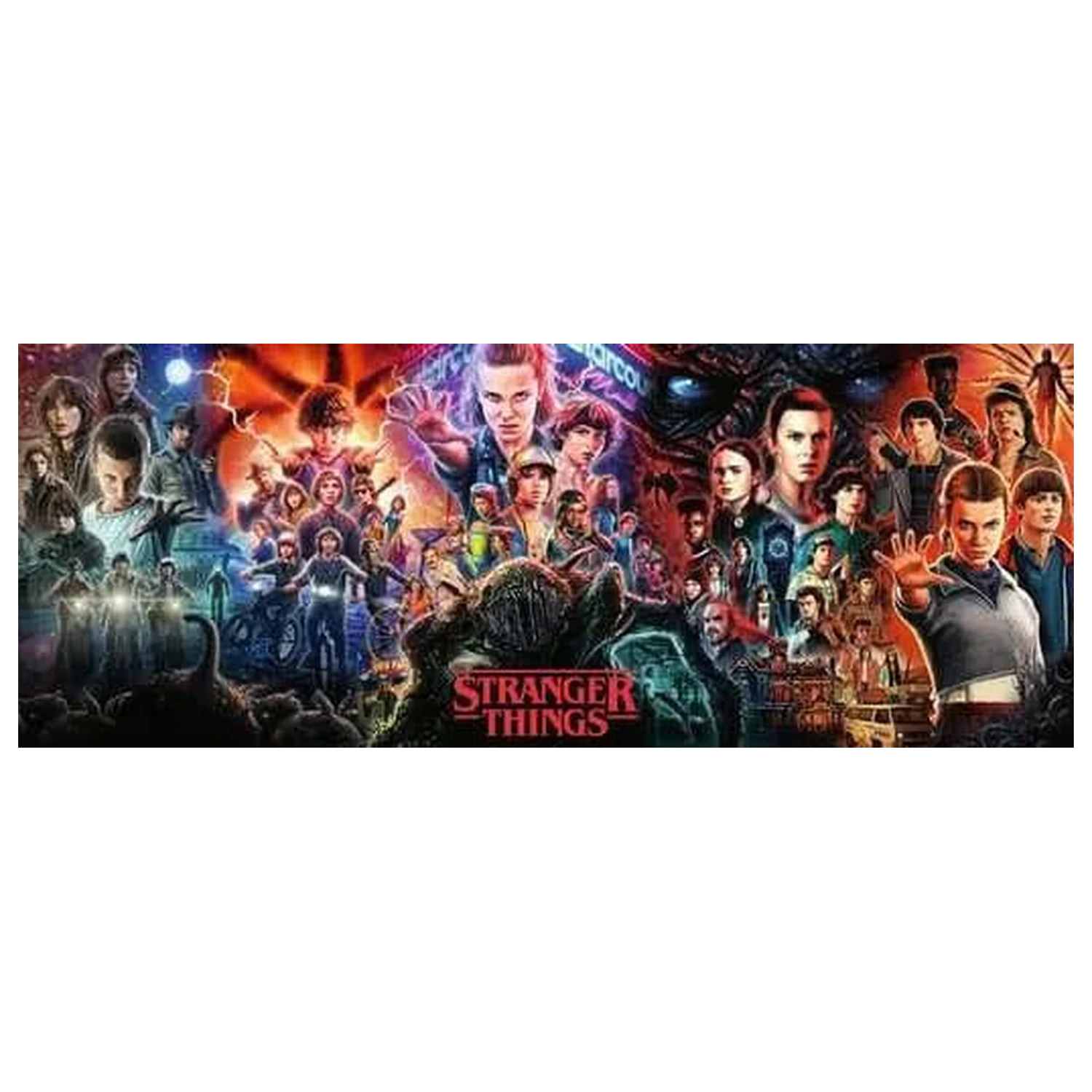 Stranger Things panorama puzzle 1000 dílků fotografii produktu