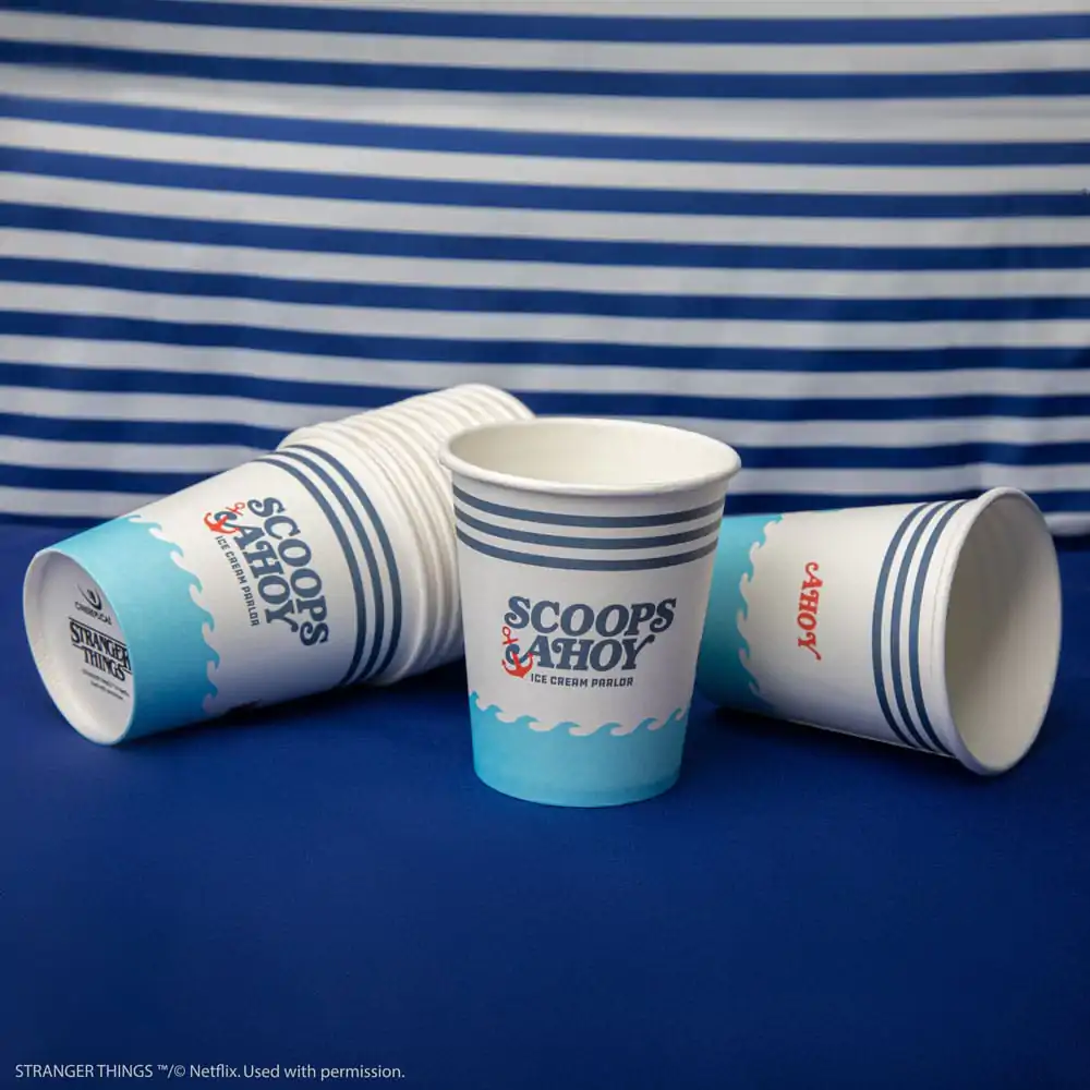 Stranger Things Sada 24 papírových kelímků Scoops Ahoy fotografii produktu