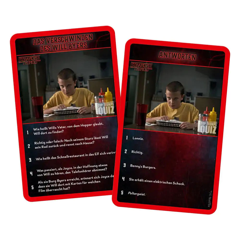 Stranger Things Karetní hra Top Trumps Quiz *německá verze* fotografii produktu