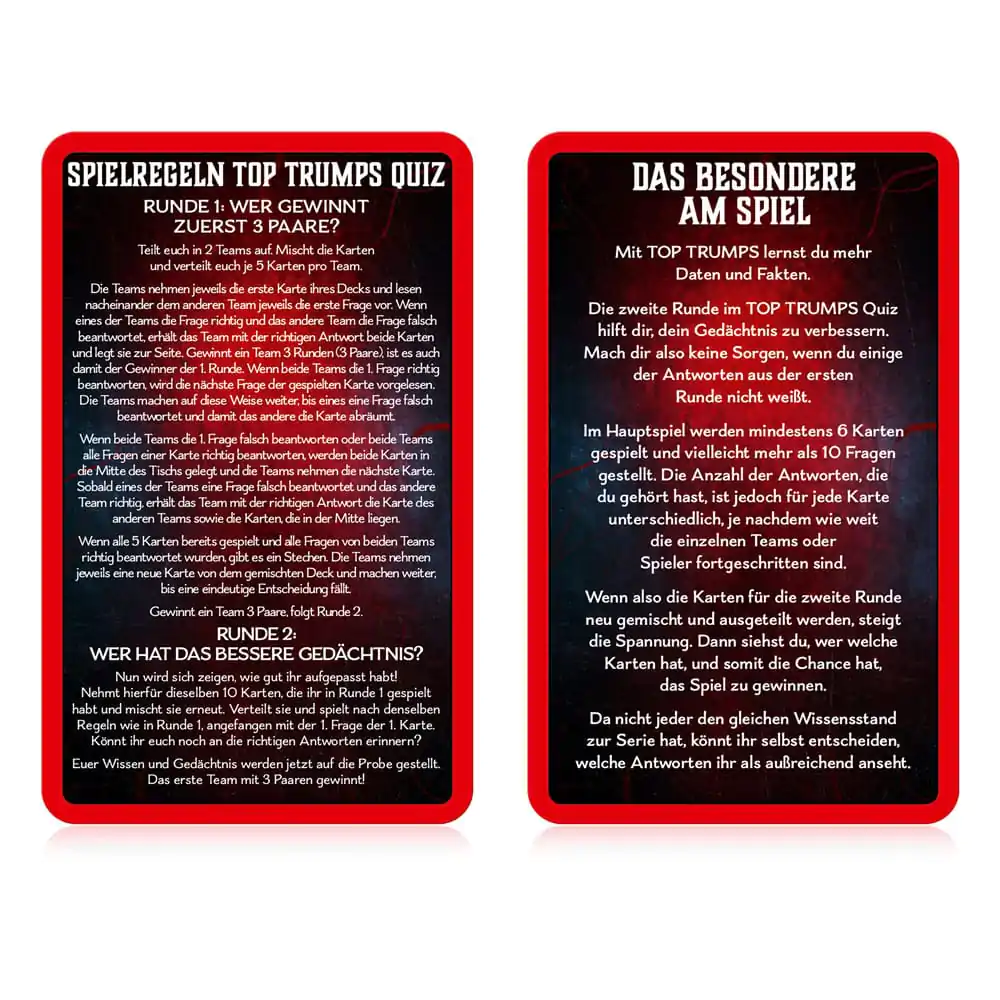 Stranger Things Karetní hra Top Trumps Quiz *německá verze* fotografii produktu