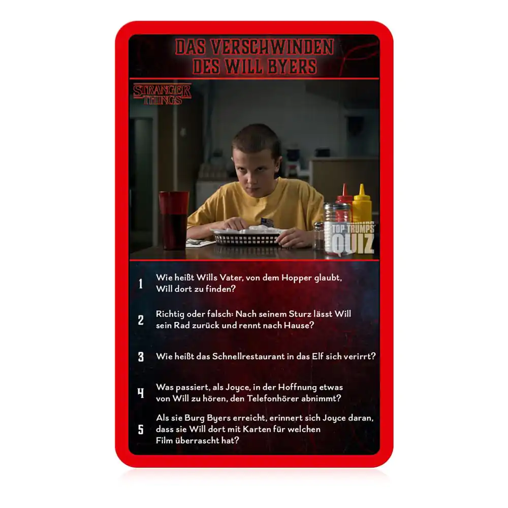Stranger Things Karetní hra Top Trumps Quiz *německá verze* fotografii produktu