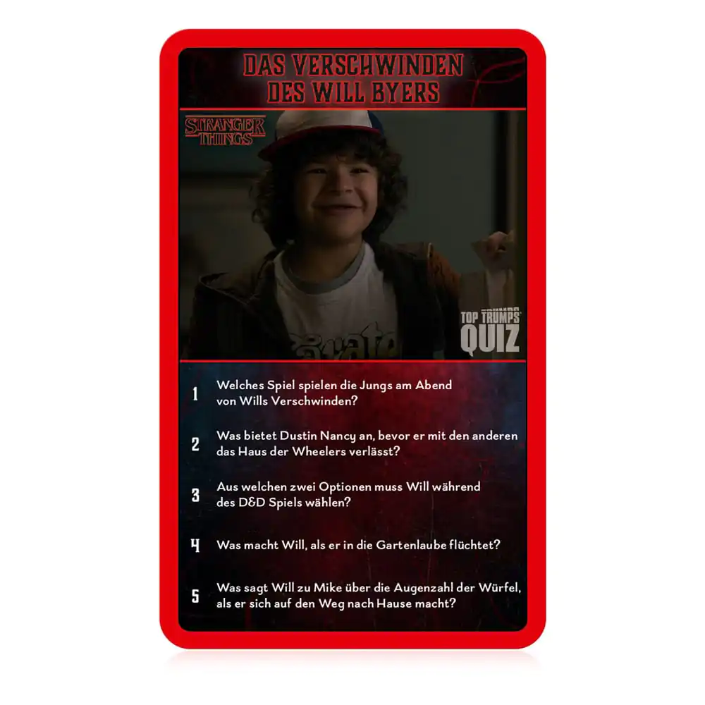 Stranger Things Karetní hra Top Trumps Quiz *německá verze* fotografii produktu