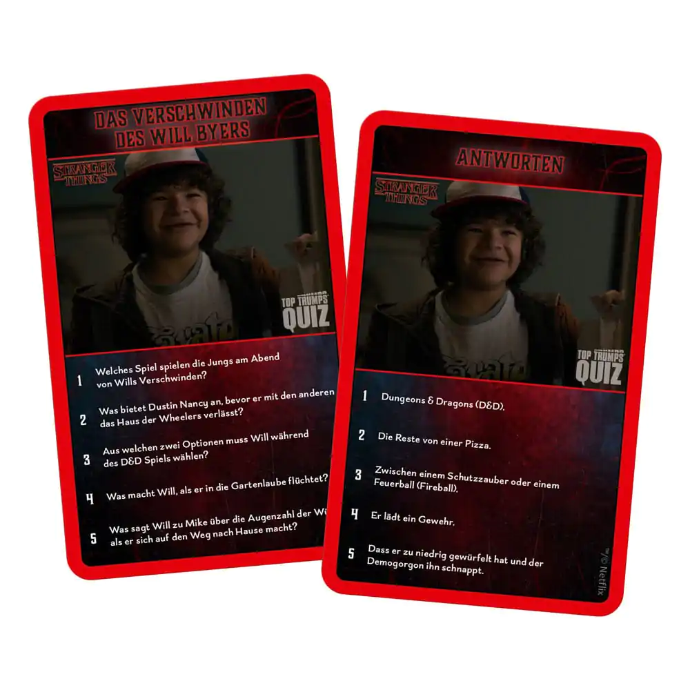 Stranger Things Karetní hra Top Trumps Quiz *německá verze* fotografii produktu