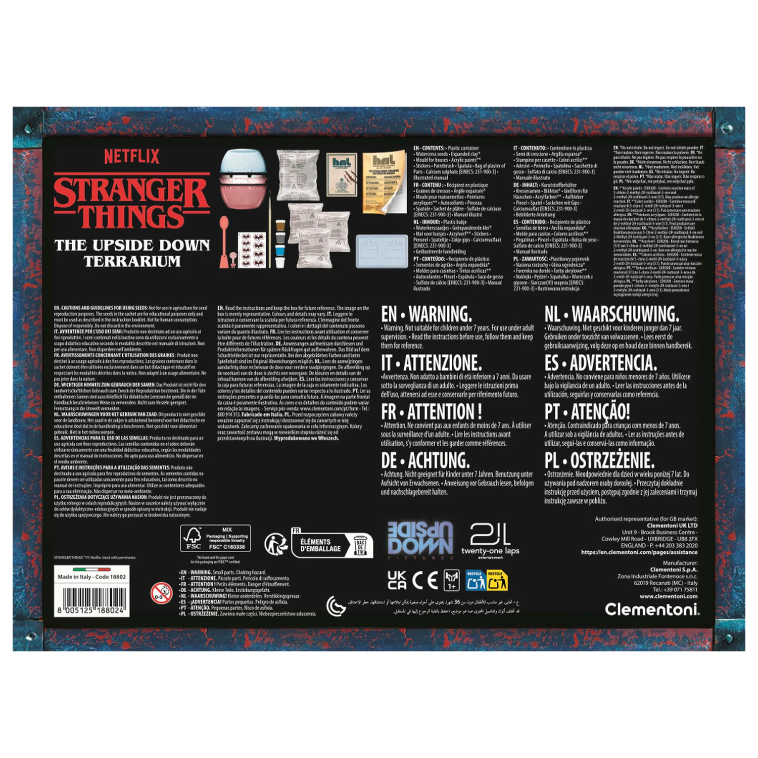 Stranger Things Upside Down Clementoni Terárium fotografii produktu