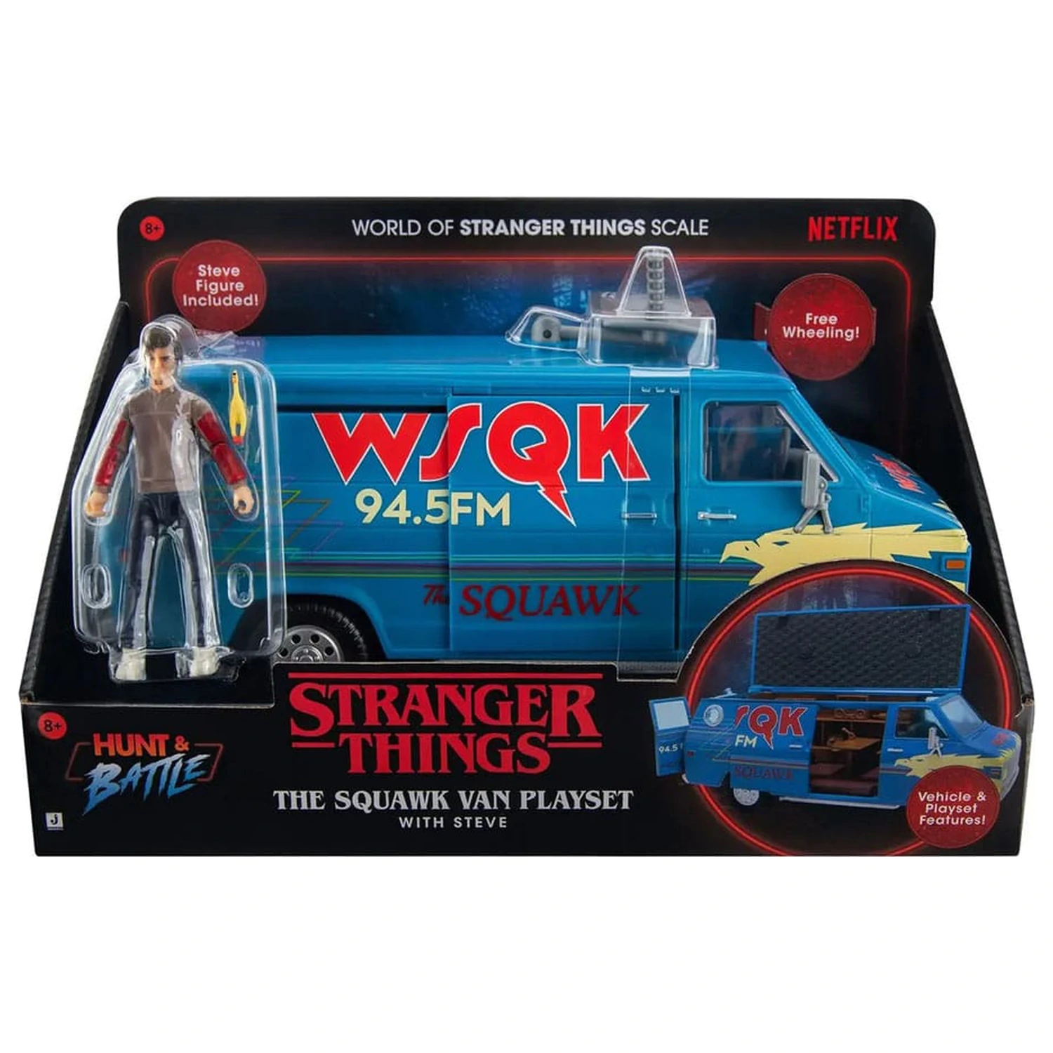 Stranger Things World Of Figurka a vozidlo Vozidlo s akční figurkou The Squawk van Playset se Stevem fotografii produktu