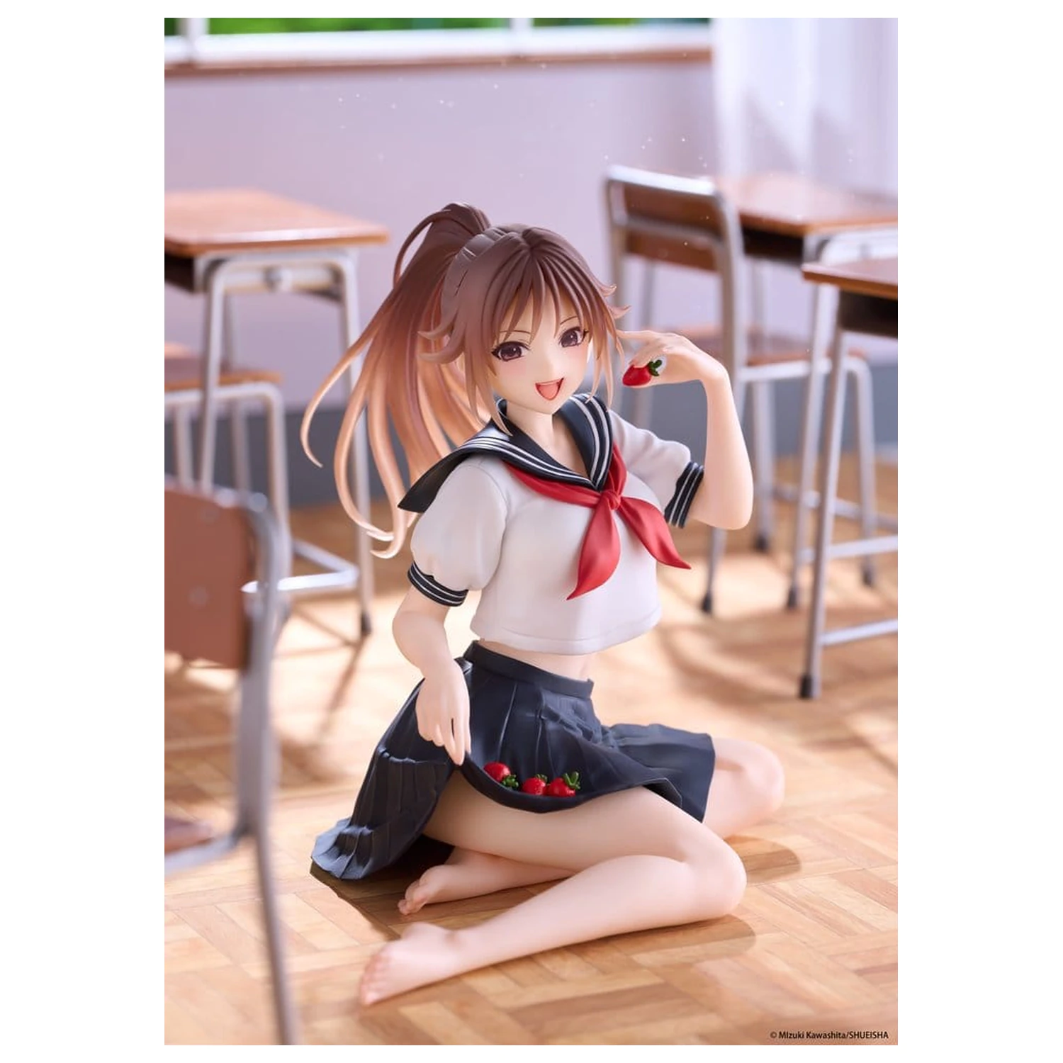 Strawberry 100% Desktop Cute PVC figurka Satsuki Kitaoji (School uniform Ver.) 18 cm fotografii produktu
