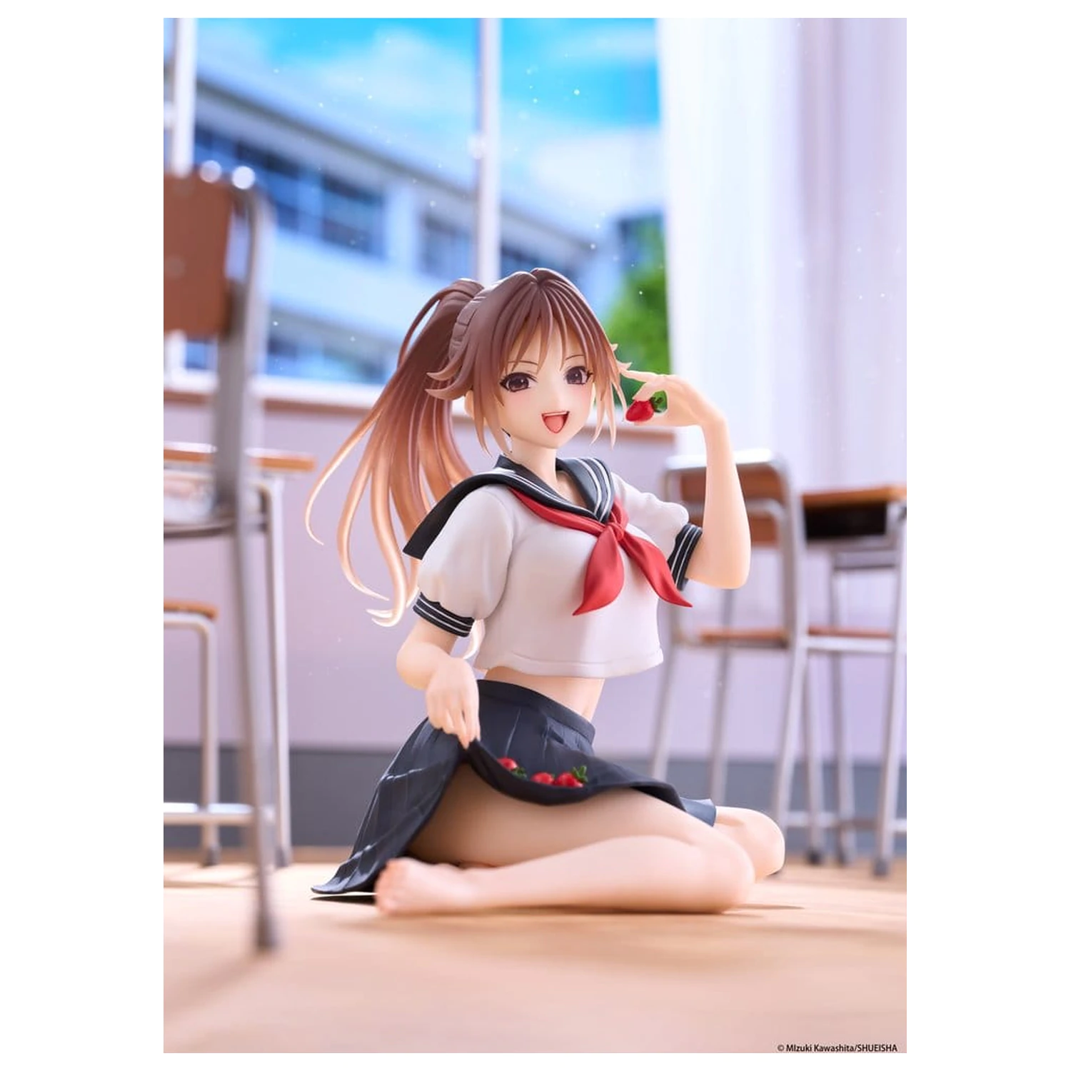 Strawberry 100% Desktop Cute PVC figurka Satsuki Kitaoji (School uniform Ver.) 18 cm fotografii produktu