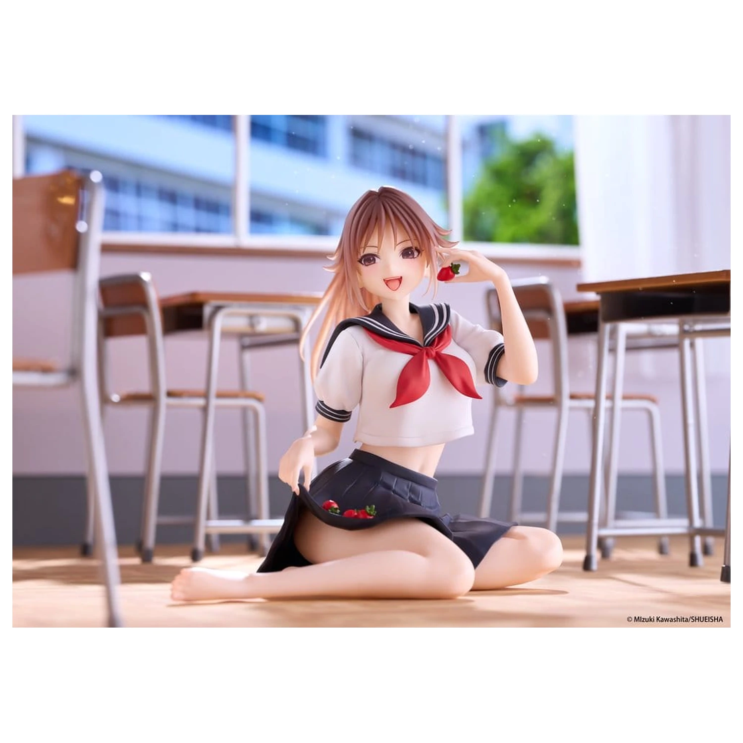 Strawberry 100% Desktop Cute PVC figurka Satsuki Kitaoji (School uniform Ver.) 18 cm fotografii produktu