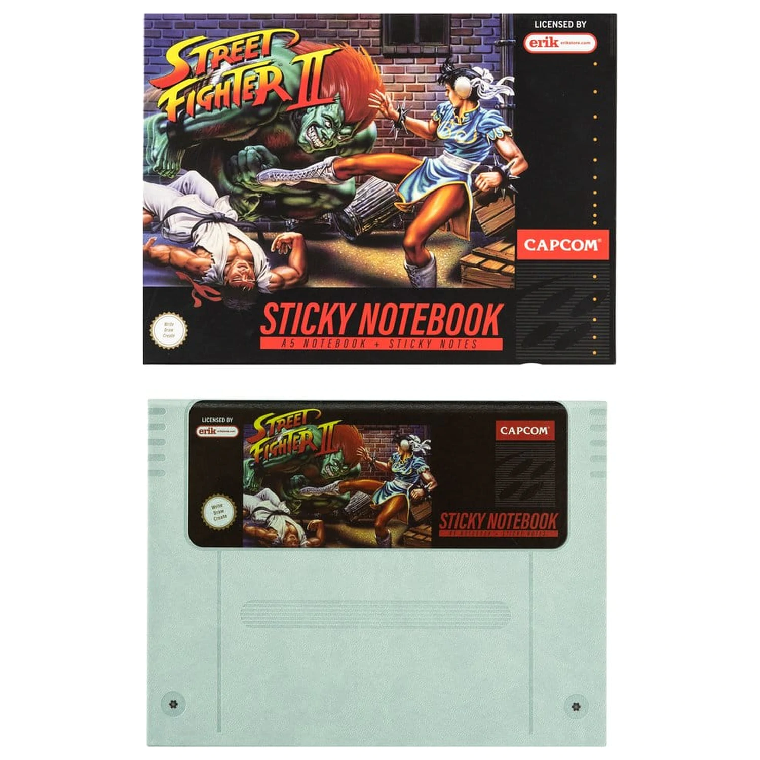 Street Fighter A5 prémiový zápisník s lepicími poznámkovými bločky fotografii produktu