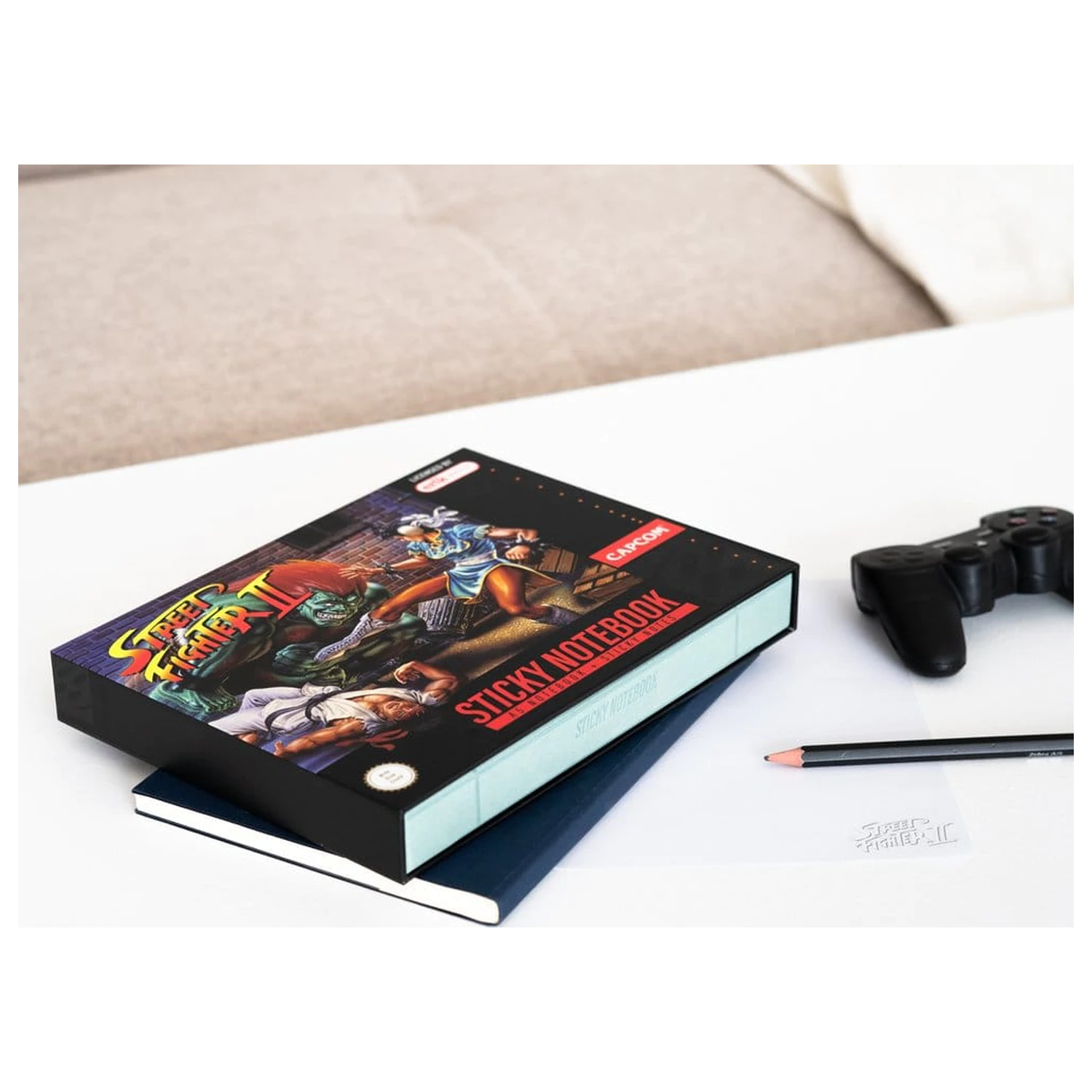 Street Fighter A5 prémiový zápisník s lepicími poznámkovými bločky fotografii produktu
