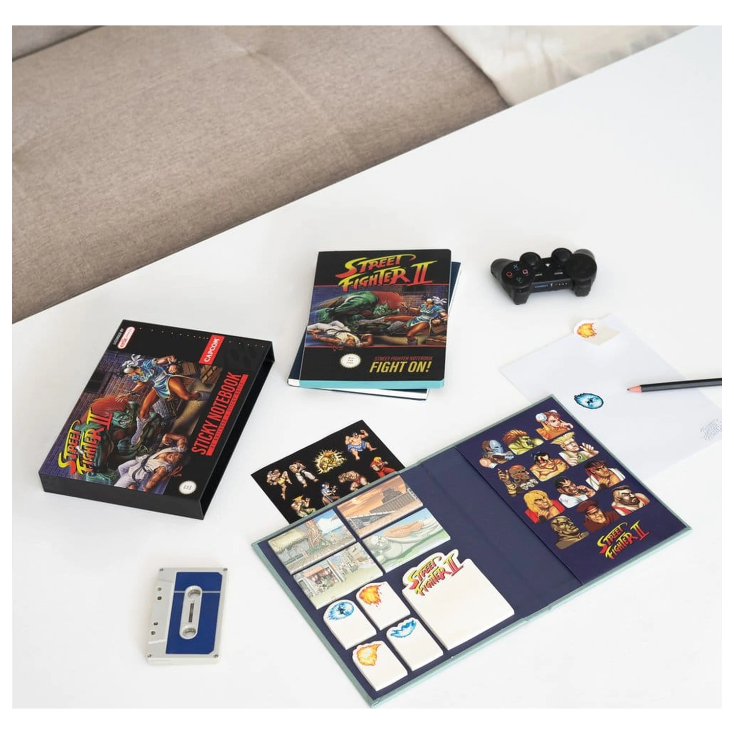Street Fighter A5 prémiový zápisník s lepicími poznámkovými bločky fotografii produktu