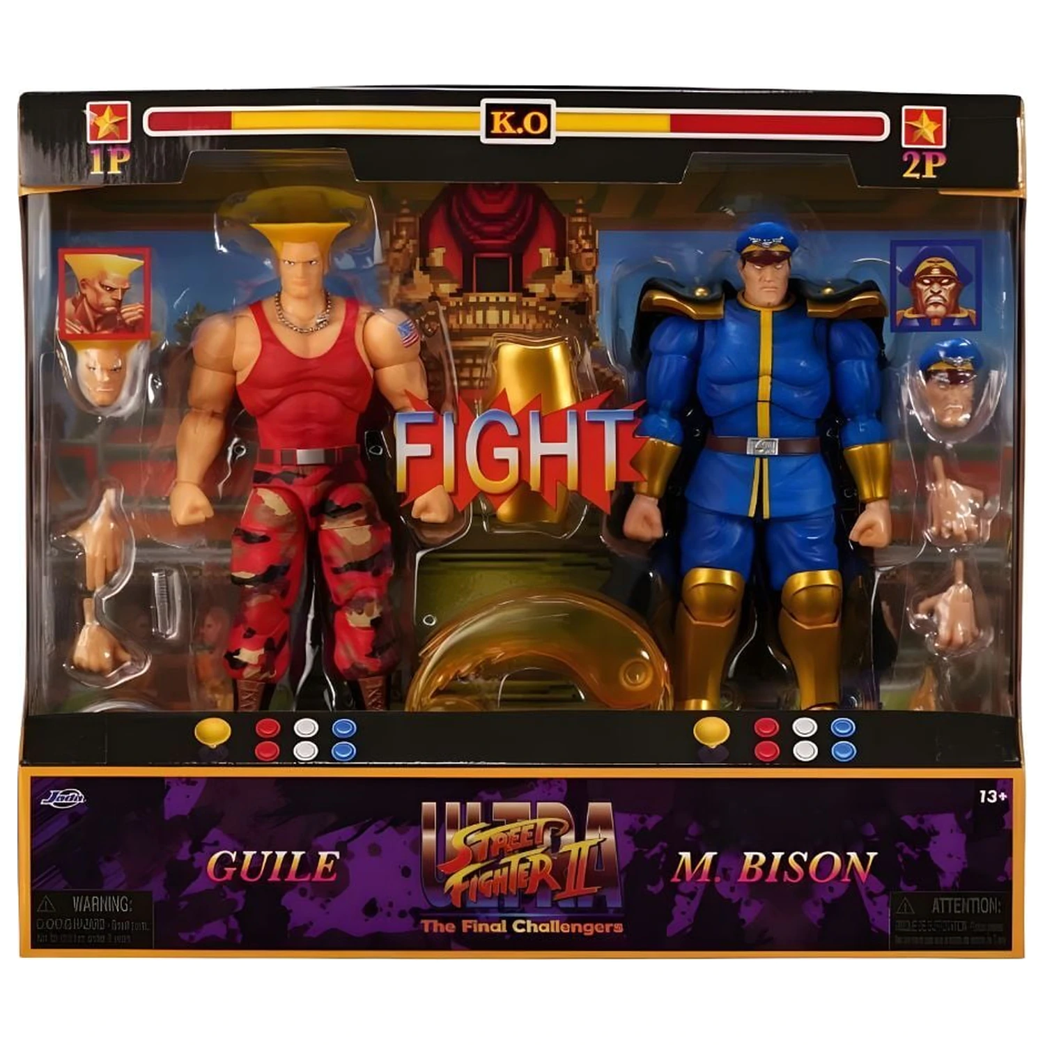 Street Fighter II Guile a Bison balení 2 figurek 15cm fotografii produktu