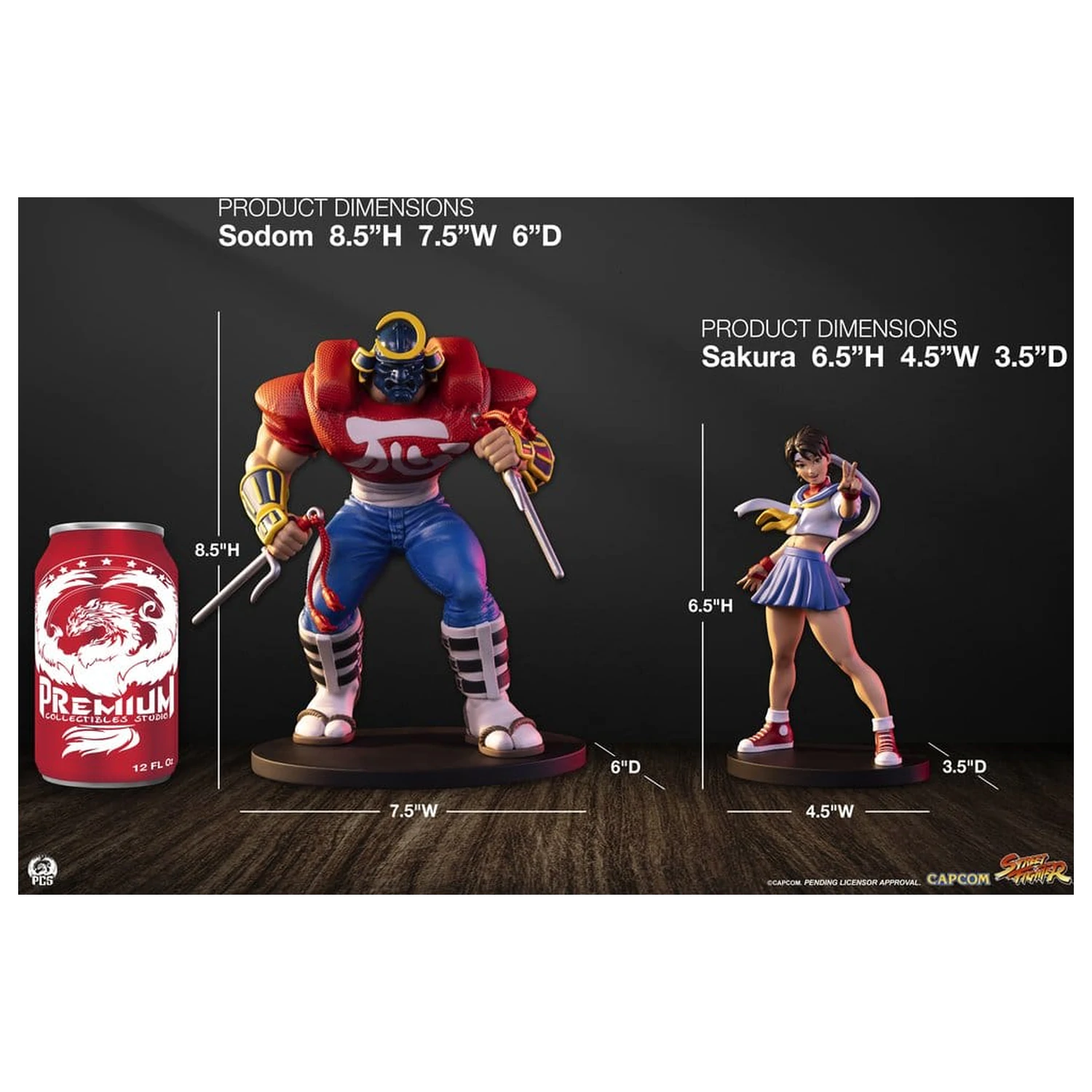 Street Fighter Street Jam sochy 1/10 Sakura & Sodom 22 cm fotografii produktu