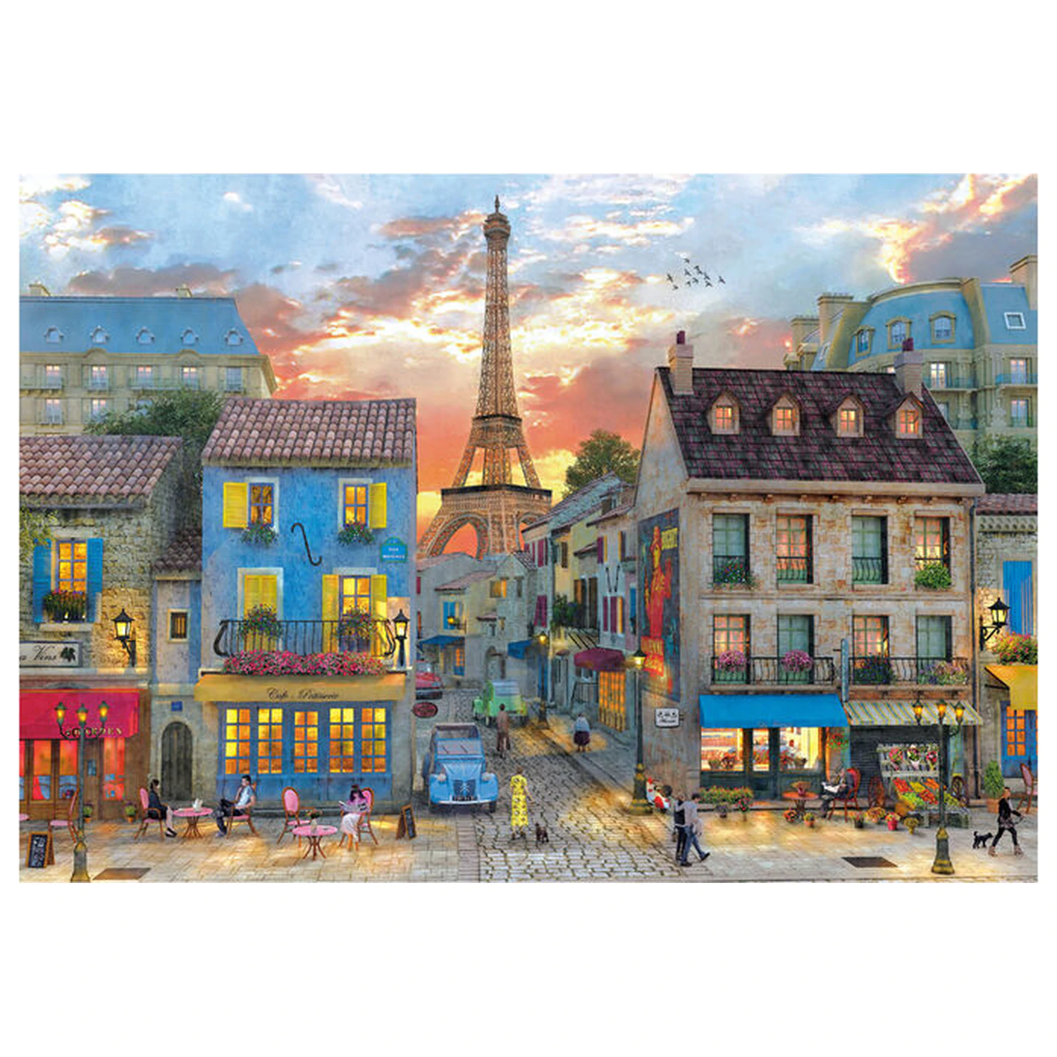 Streets of Paris puzzle 1000 dílků fotografii produktu