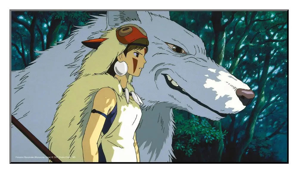 Studio Ghibli Dřevěná nástěnná dekorace Princezna Mononoke 37,5 x 20,5 cm fotografii produktu