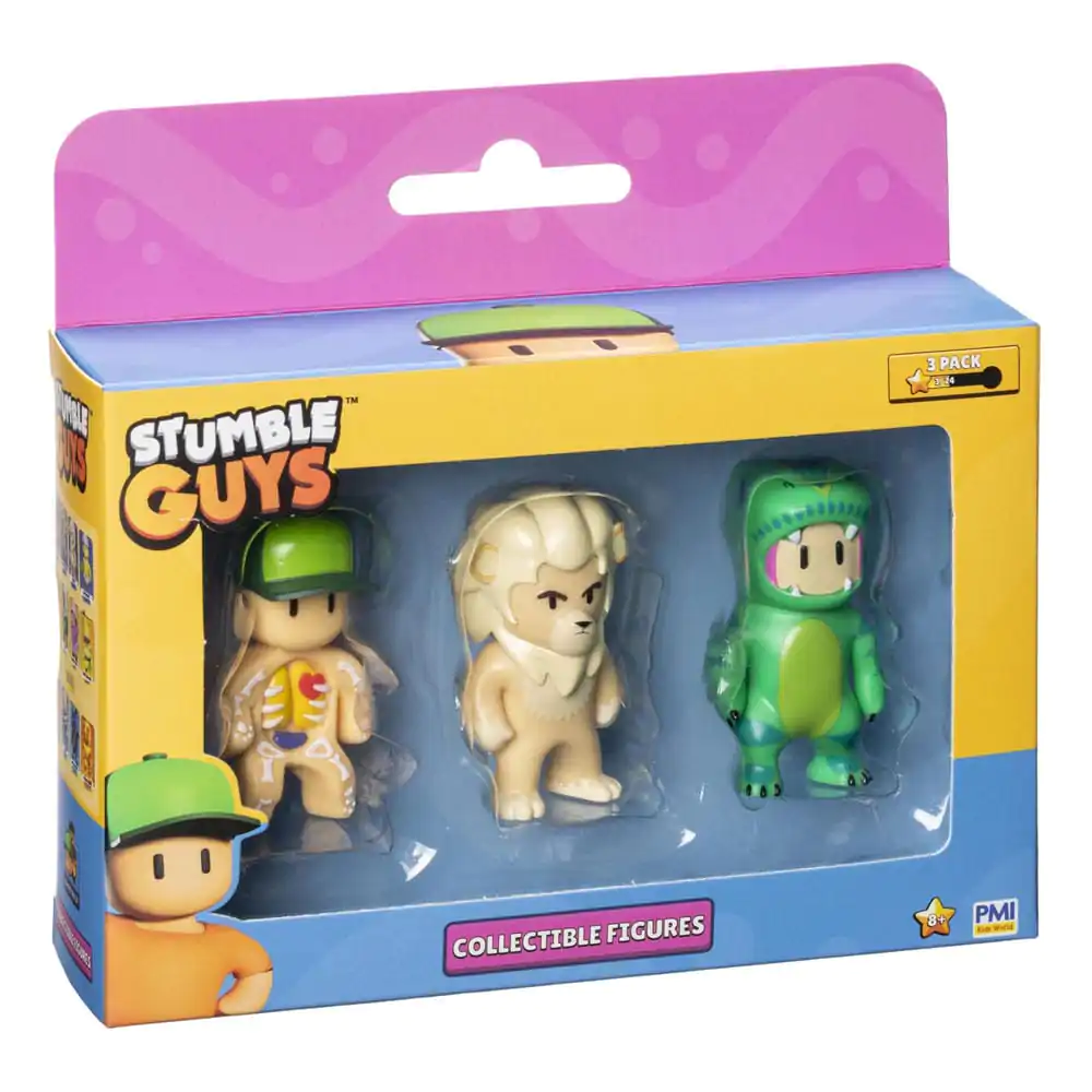 Stumble Guys: Wave 2 3-figure window box sběratelské figurky Inside Out + Kiara + T-Rex Guy fotografii produktu