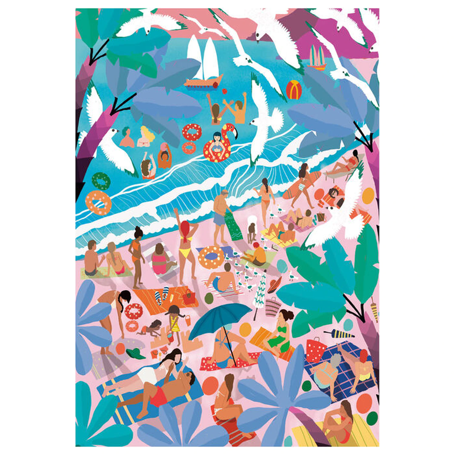 Sunday At the Beach puzzle 1000 dílků fotografii produktu