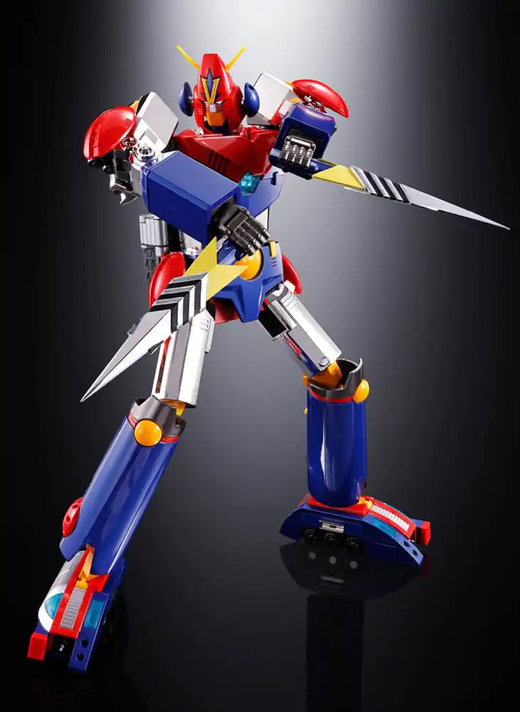 Super Elektromagnetický Stroj Voltes V Soul of Chogokin Sběratelská Figurka z tlakově litého kovu GX31-SP Com-Battler V Chogokin 50. Výročí Verze 25 cm fotografii produktu