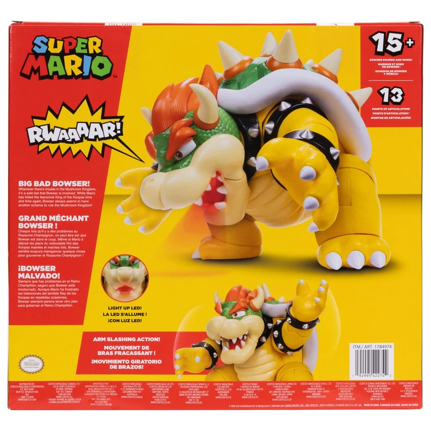 Super Mario Akční figurka Big Bad Bowser 30 cm fotografii produktu