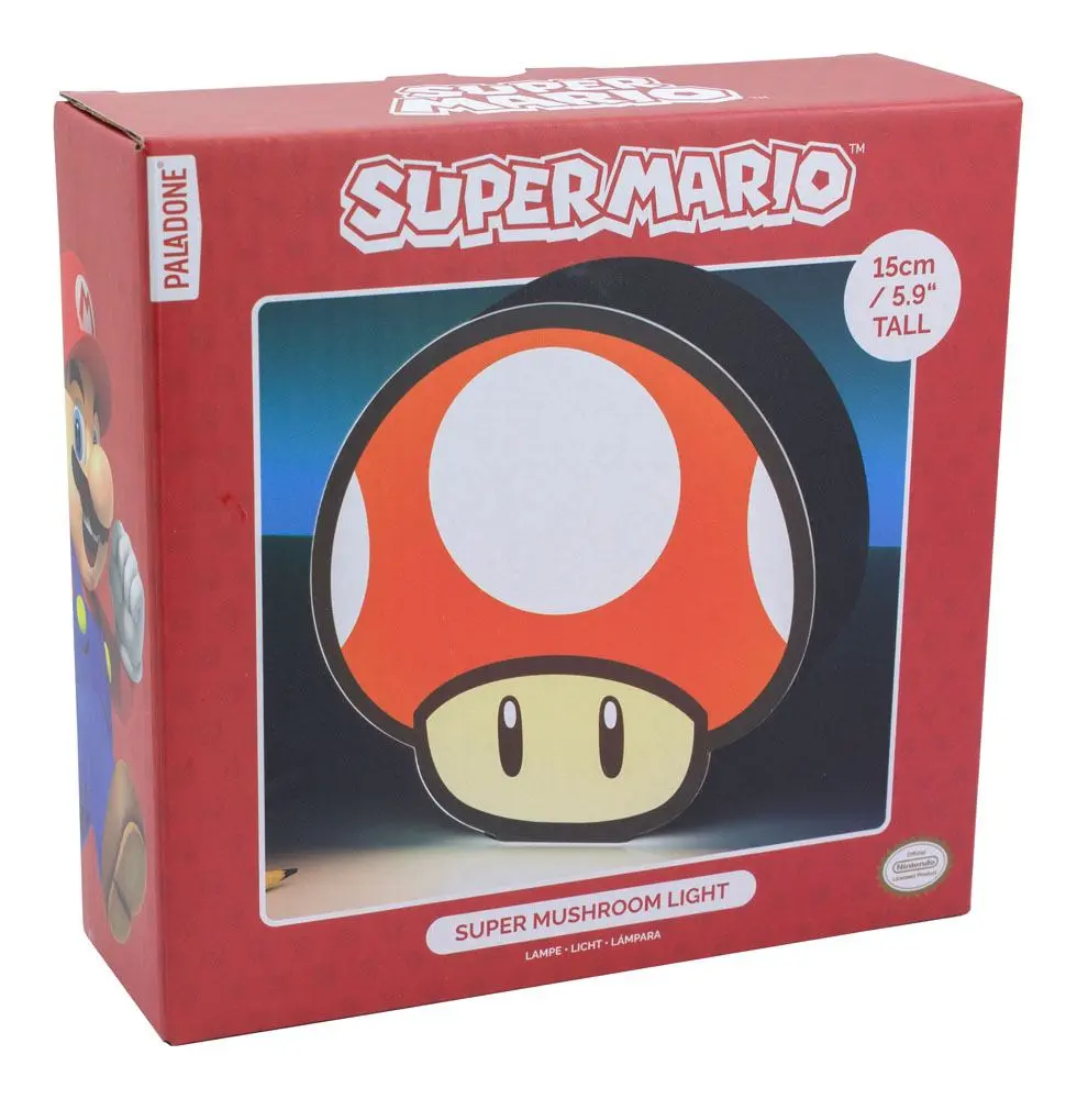 Super Mario Box Light Super Mushroom 15 cm fotografii produktu