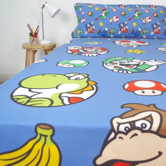 Super Mario Bros sada prostěradel na postel 90cm fotografii produktu