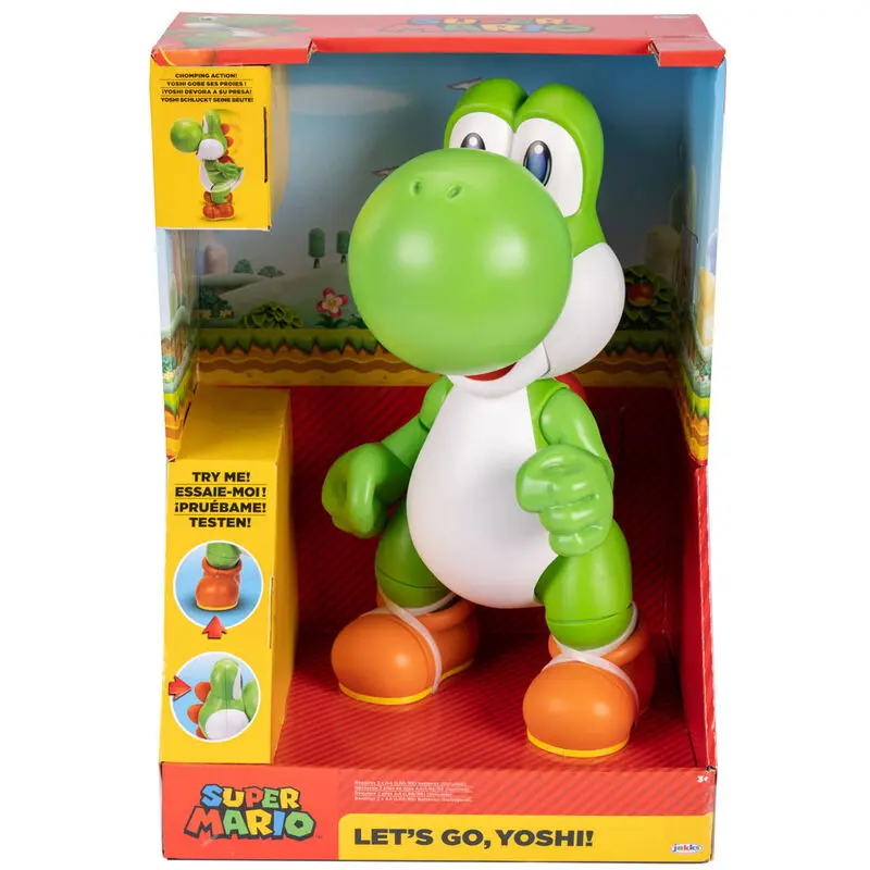 World of Nintendo mluvící akční figurka Let's Go! Yoshi! 36 cm fotografii produktu