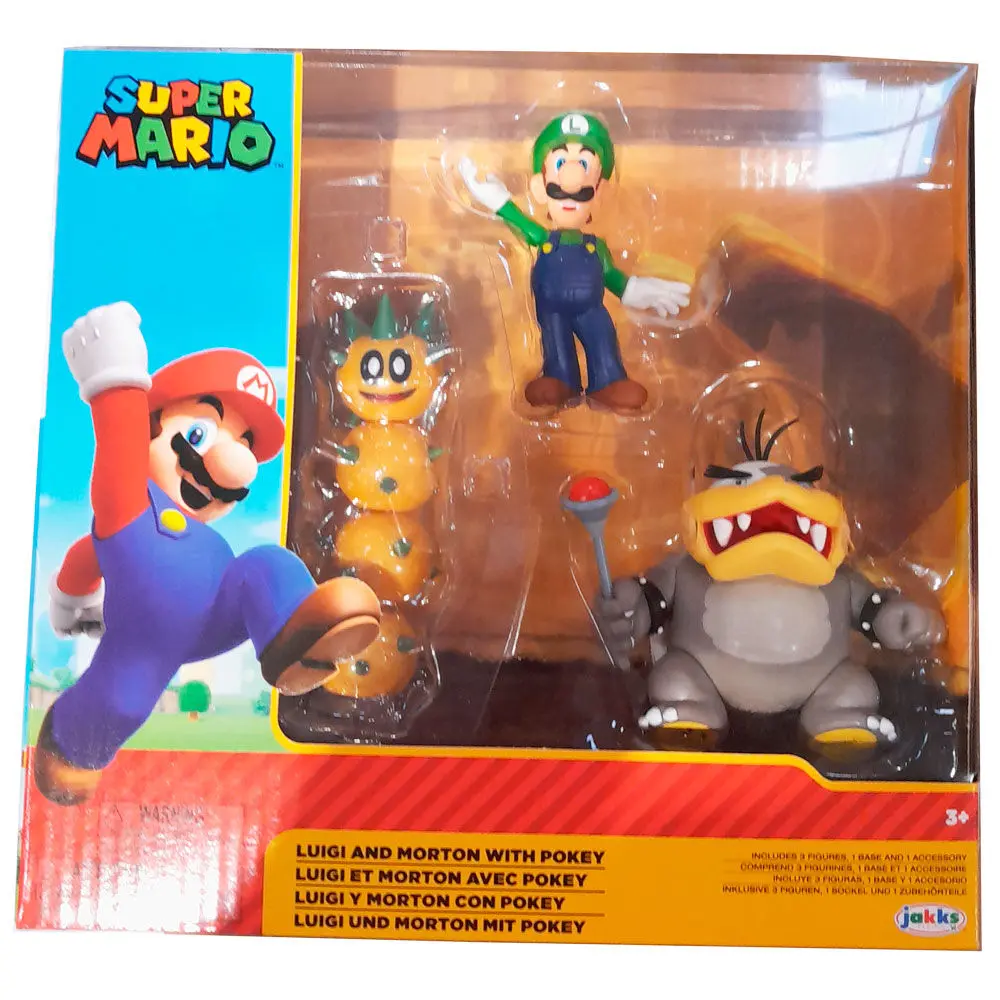 Super Mario Bros Luigi a Morton Koopa balení 3 figurek 6 cm fotografii produktu