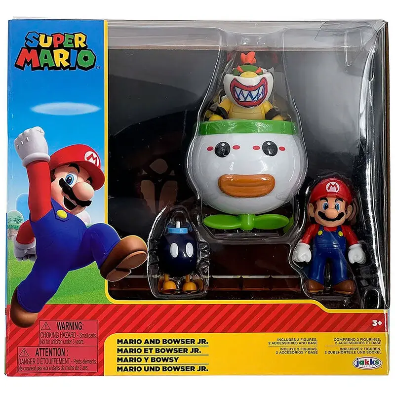Super Mario Bros Mario a Bowser Jr. figurky v blistru 6cm fotografii produktu