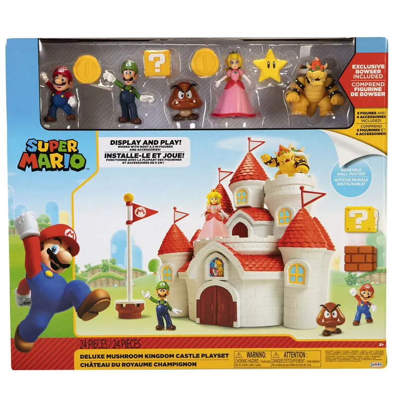 World of Nintendo Deluxe Herní set Super Mario Houbové království Zámek fotografii produktu