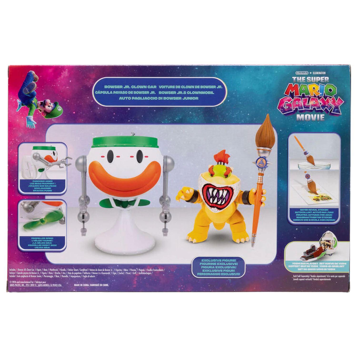Super Mario Bros - Super Mario Galaxy Movie Bowser Jr. Clown Car figurka fotografii produktu