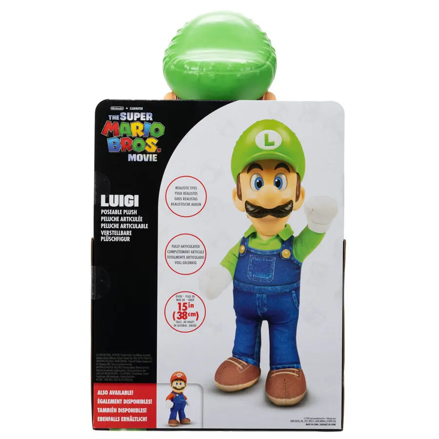 The Super Mario Bros. Movie plyšová figurka Luigi 30 cm fotografii produktu