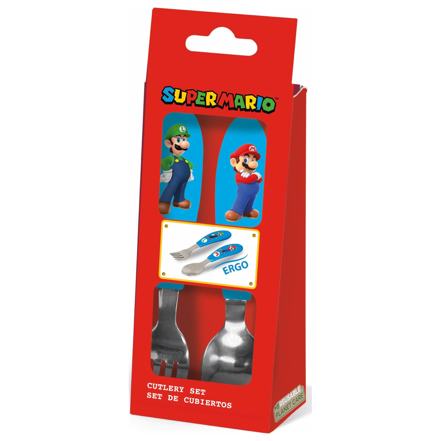 Super Mario Bros. Metal Ergo příborový set - 2dílný fotografii produktu