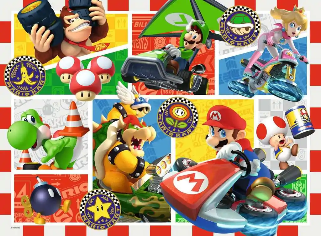 Super Mario dětské puzzle XXL Zábava s Mario Kart (150 dílků) fotografii produktu