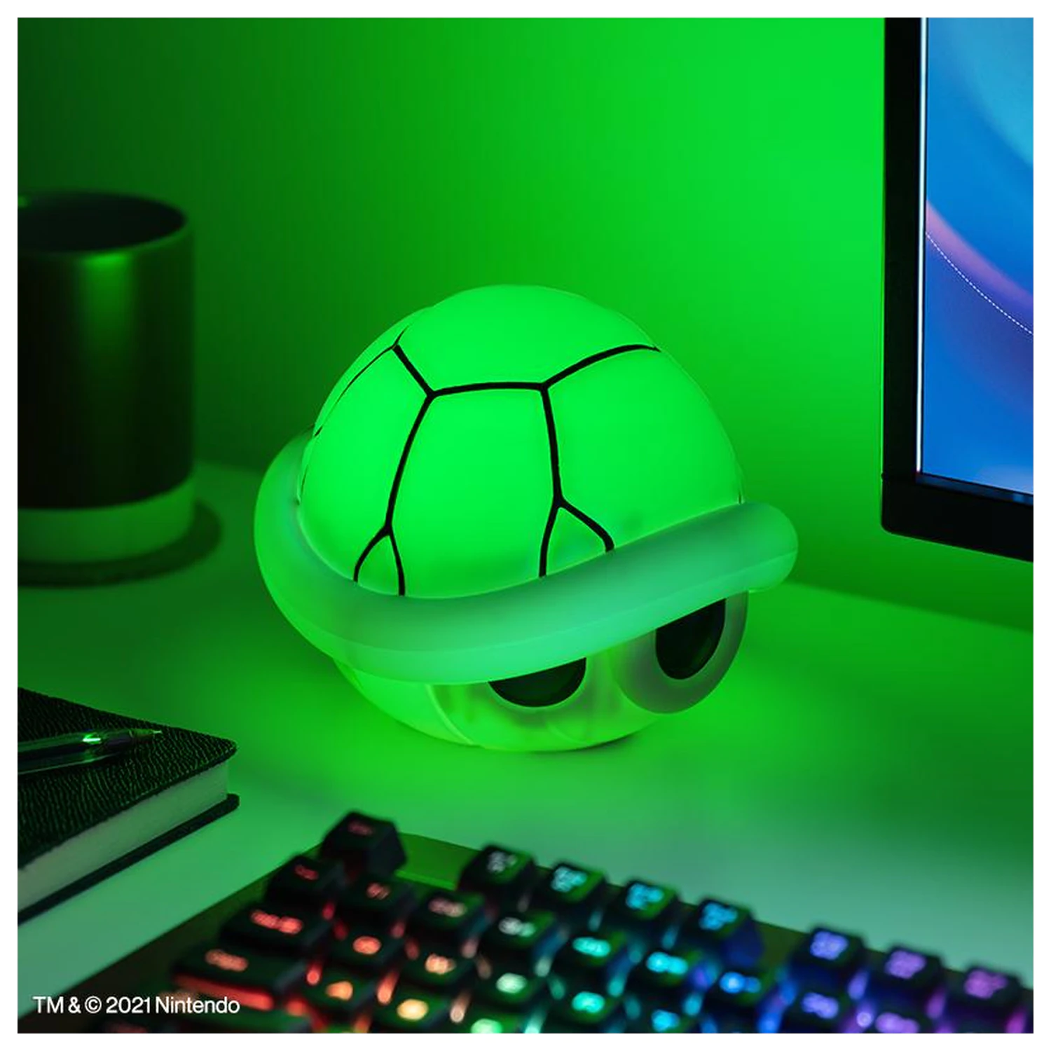 Super Mario Green Shell dekorativní světlo se zvukem 15 cm fotografii produktu