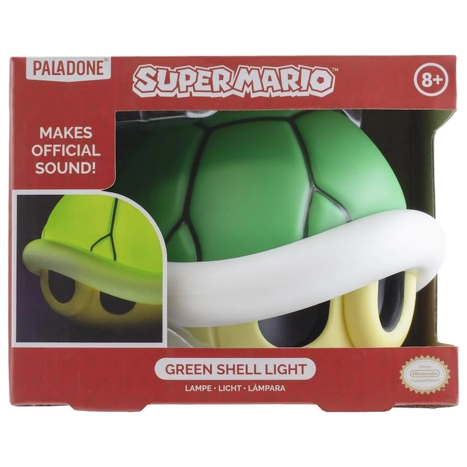 Super Mario Green Shell dekorativní světlo se zvukem 15 cm fotografii produktu