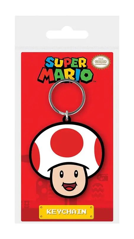 Super Mario gumová klíčenka Toad 6 cm fotografii produktu