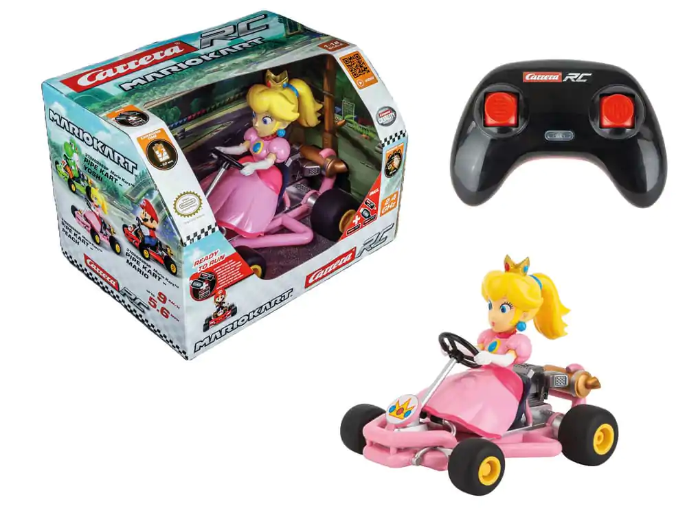 Super Mario Kart RC dálkově ovládané auto 1/18 2.4GHz Pipe Kart Peach fotografii produktu