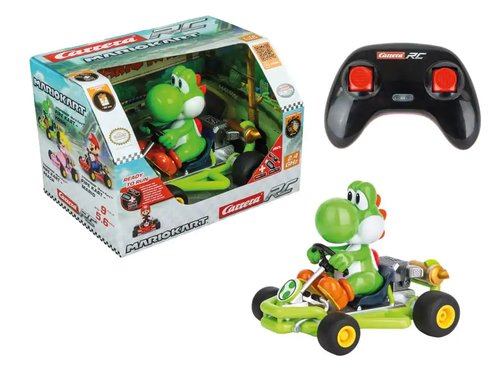 Super Mario Kart RC dálkově ovládané auto 1/18 2.4GHz Pipe Kart Yoshi fotografii produktu