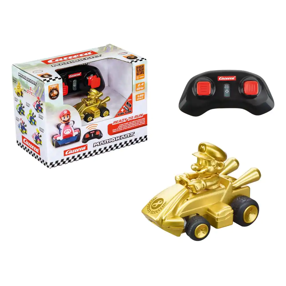 Super Mario Kart RC dálkově ovládané auto 1/50 2.4GHz Mini Mario Gold fotografii produktu