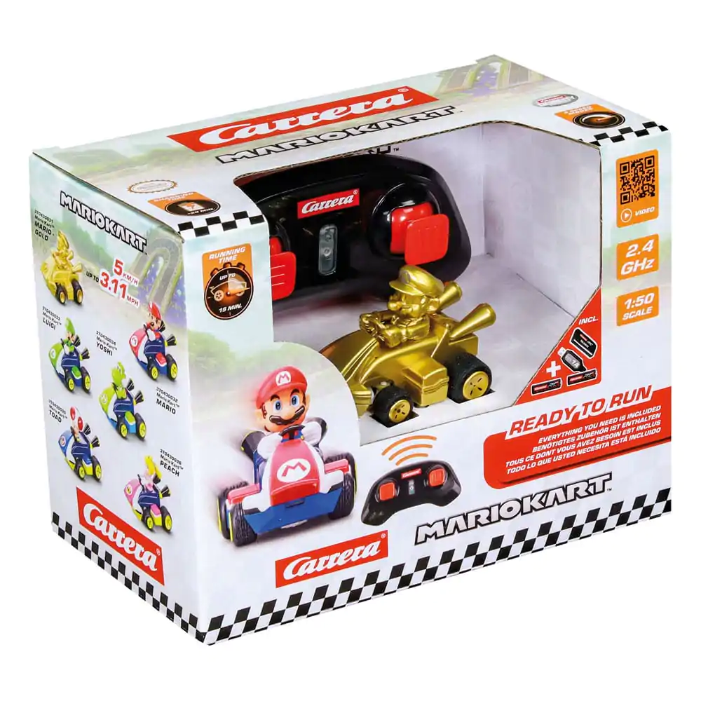 Super Mario Kart RC dálkově ovládané auto 1/50 2.4GHz Mini Mario Gold fotografii produktu