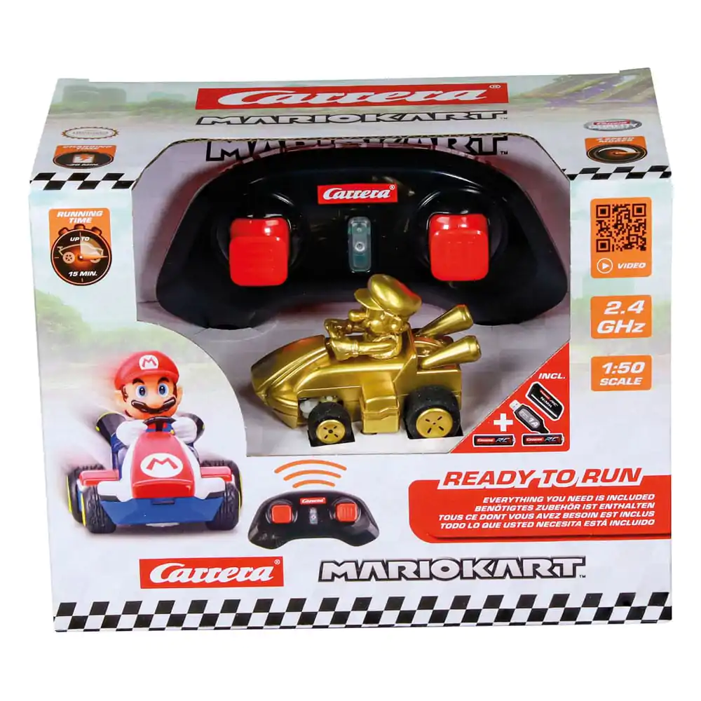 Super Mario Kart RC dálkově ovládané auto 1/50 2.4GHz Mini Mario Gold fotografii produktu