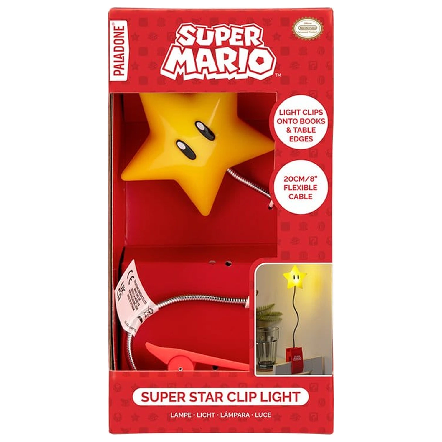Super Mario Světelná Super Star Klipsna 33 cm fotografii produktu
