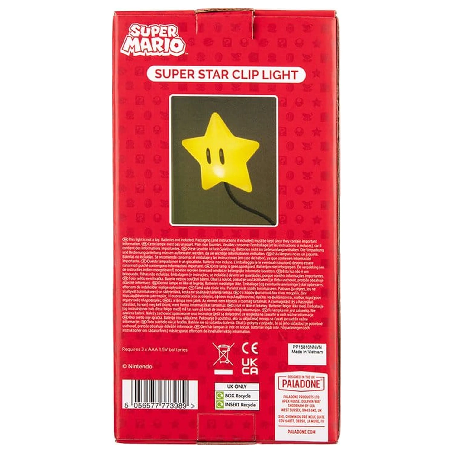 Super Mario Světelná Super Star Klipsna 33 cm fotografii produktu
