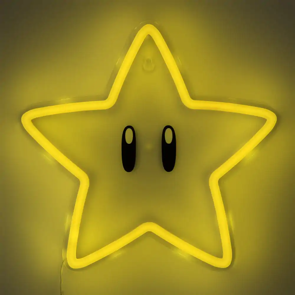 Super Mario LED Nástěnná lampa Super Star Neon fotografii produktu