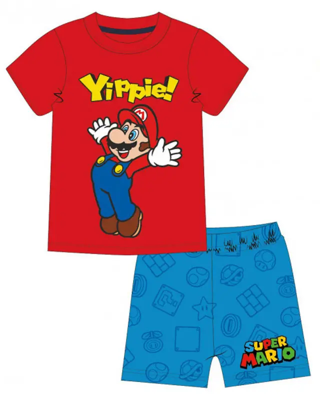 Super Mario Yippie krátké dětské pyžamo fotografii produktu