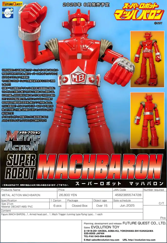 Super Robot Mach Baron Super Metal Action Akční figurka Mach Baron 21 cm fotografii produktu