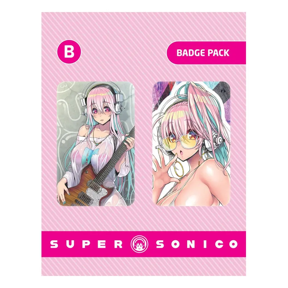 Super Sonico Sady odznaků 2-Pack Set B fotografii produktu