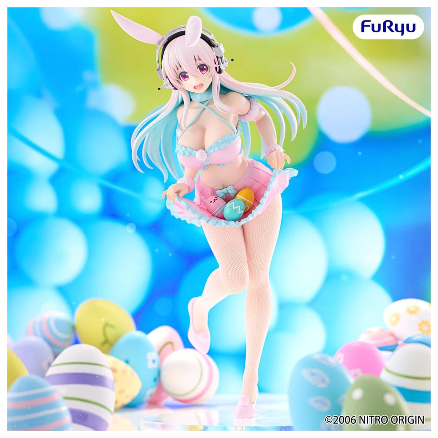Super Sonico BiCute Bunnies PVC figurka Pastel Easter Ver. 29 cm fotografii produktu
