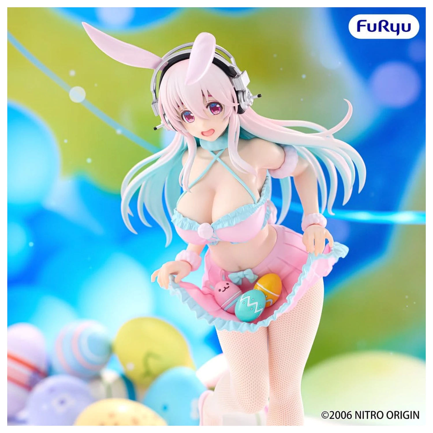 Super Sonico BiCute Bunnies PVC figurka Pastel Easter Ver. 29 cm fotografii produktu